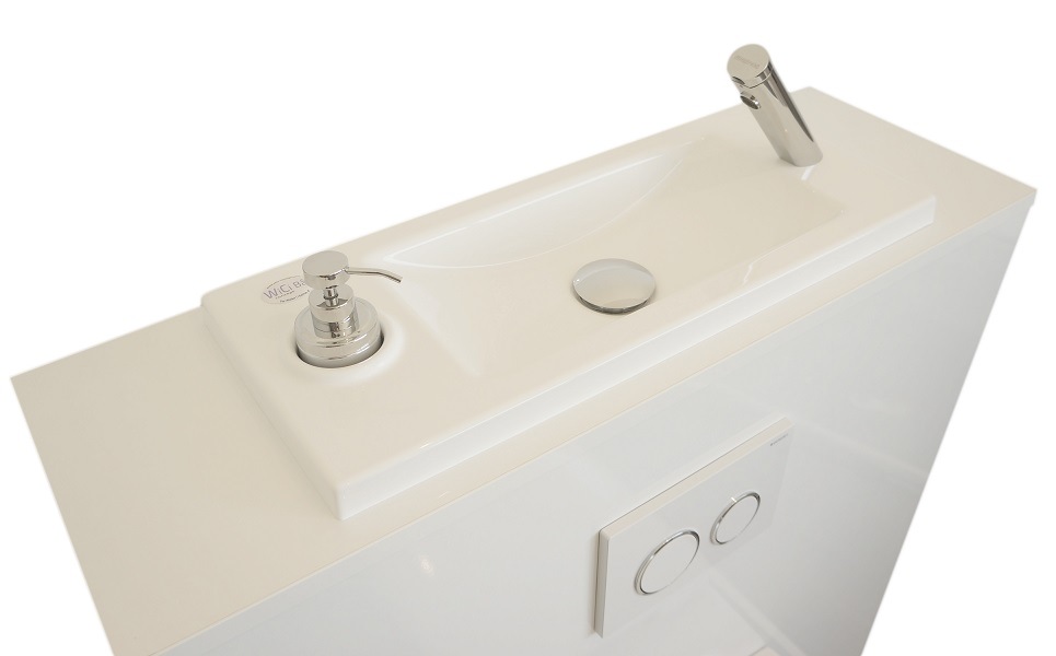 WC suspendu avec grand lave-main intégré - WiCi Bati | WiCi Concept